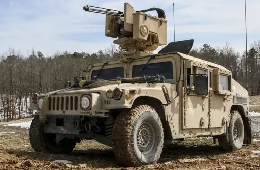 A Humvee in desert camo