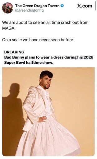 plans to don a dress during his 2026 Super Bowl halftime show to honor Puerto Rican queer icons and generations of drag, resistance and cultural rebellion.