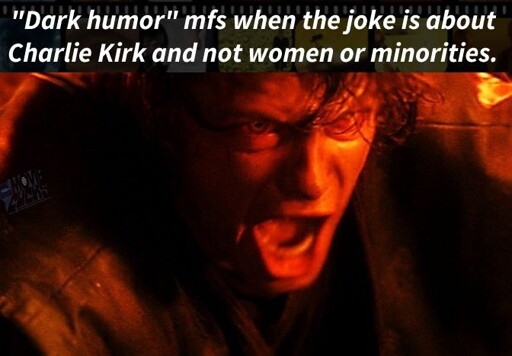 "D-dark humor b-bad now..."